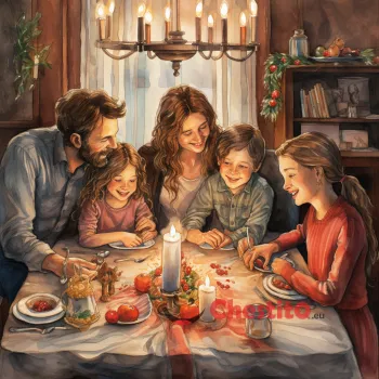 Семейство на коледна трапеза