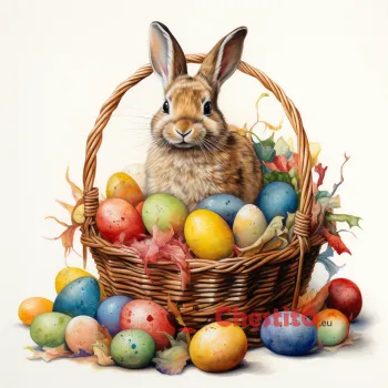 Великденски яйца и заек